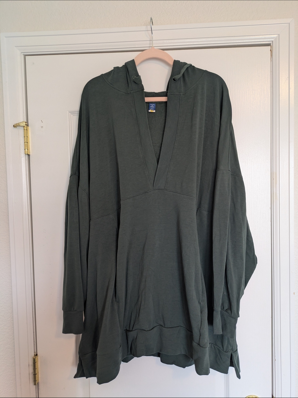 Old Navy Olive Green Scoop Neck Hoodie Sweater